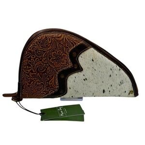 Myra Tooled Leather Cowhide Pistol case padded